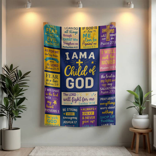 I Am A Child Of God Christian Fleece Blanket