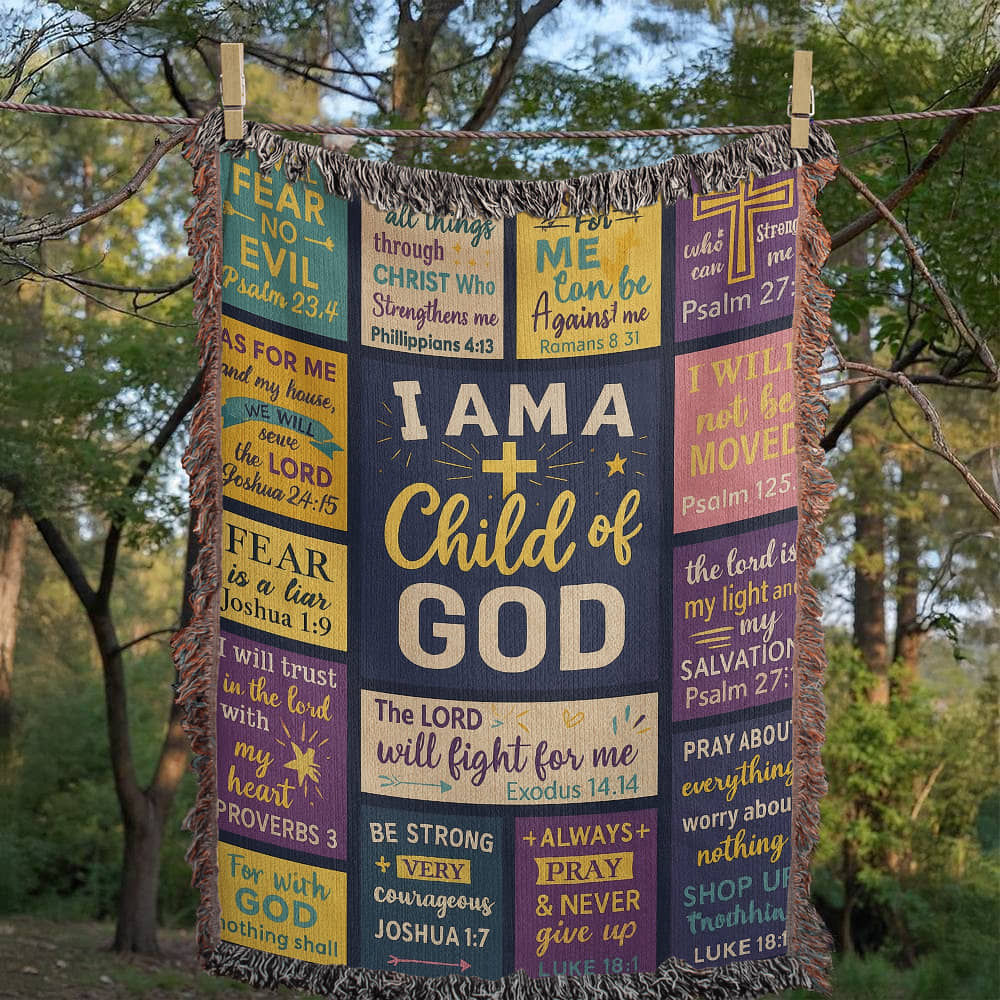 Child of God Christian Scripture Blanket
