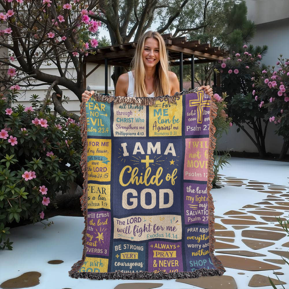 Child of God Christian Scripture Blanket