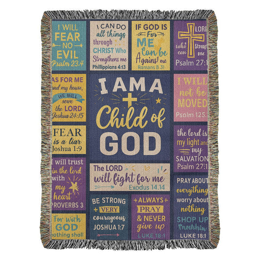 Child of God Christian Scripture Blanket