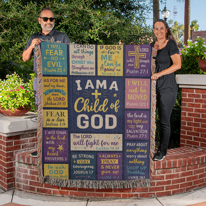 Child of God Christian Scripture Blanket