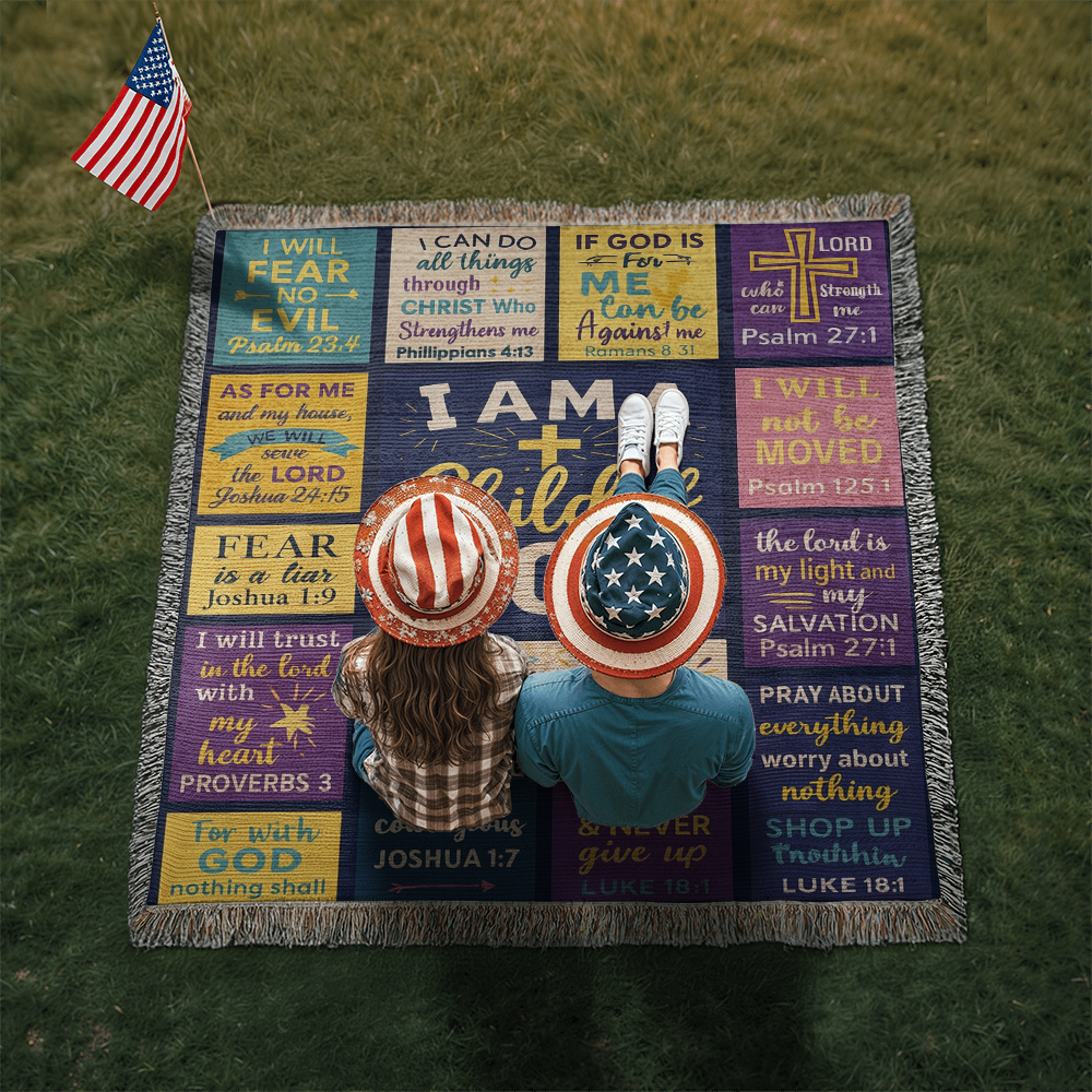 Child of God Christian Scripture Blanket