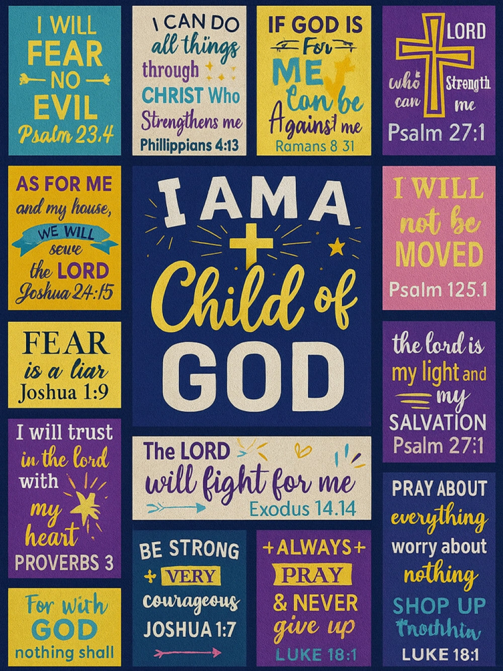 Child of God Christian Scripture Blanket